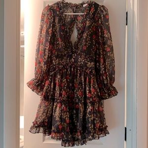 Navy Selfie Leslie Ruffle Dress